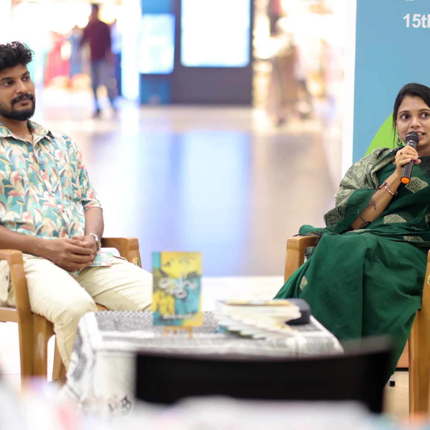 Inside Gokulam Galleria during a Kerala Literature Festival session